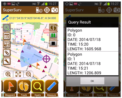 GIS software on mobile device